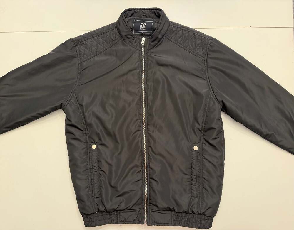 HERE&NOW Limited Edition Black Quilted Shoulder Bomber Jacket